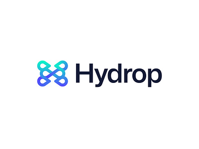 Modern Logo Design for Water-Tech Innovation Company abstract brand identity branding conncectivity design energy flow fluid dynamics graphic design h logo icon identity innovation letter logo logo logotype modern logo monogram water drop water technology