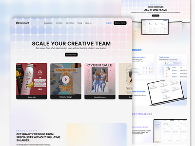 Konstant Kreative's website branding graphic design logo ui