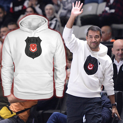 Giovanni van Bronckhorst BJK (Beşiktaş J.K.) Hooded Sweatshirt design illustration