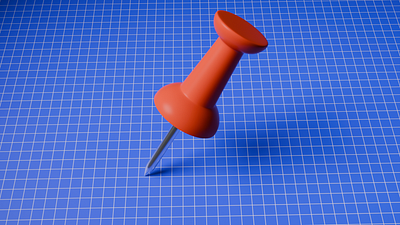 Thumbtack | Punaise | Blender 3d blender pin render rendu tuto tutorial youtube