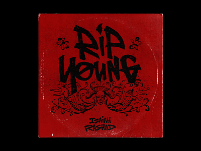 RIP Young - Cover Art album art cover cover art graphic design hip hop isaiah rashad lettering music art print rip young type typography