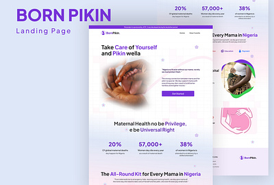 Maternal Care Website health healthwebssite landing pages maternal care maternal mortality uiux design