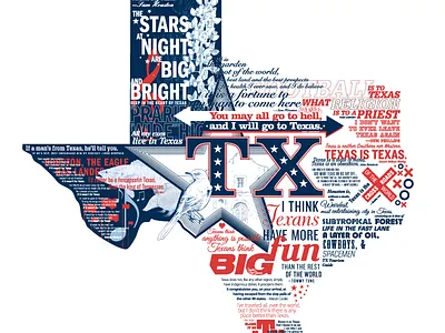 TX quotes graphic design illustration typography