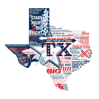 TX quotes graphic design illustration typography