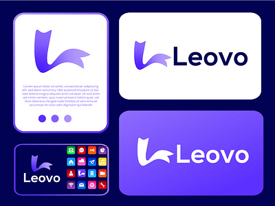 Leovo logo (IT company logo) agency best logo brand identity brand sign branding colourful logo creative design graphic design it company logo it logo leovo logo logo logo mark logotype startup tech logo technology logo