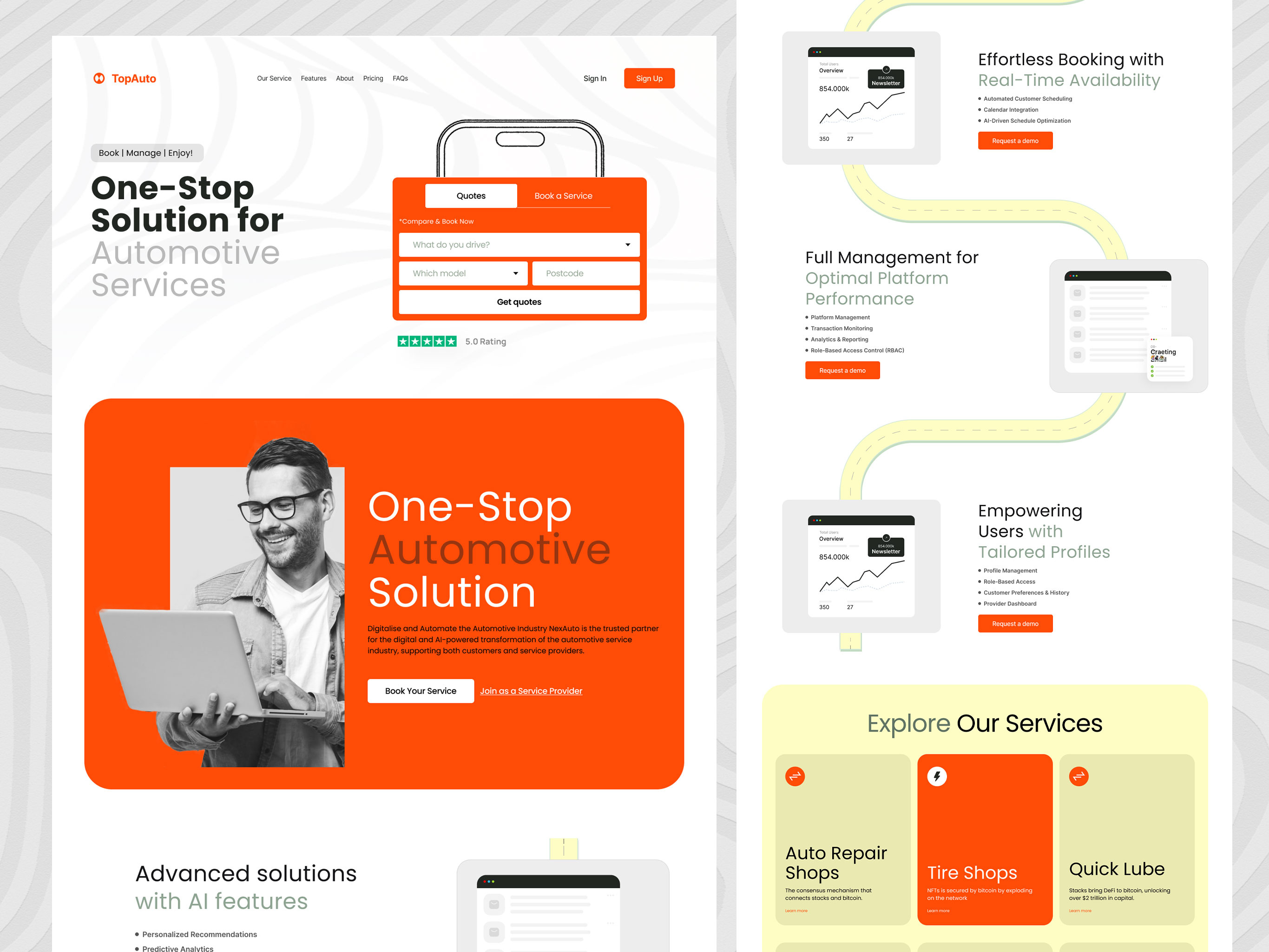 Automotive Solution Website UI Design automotive automotive solution automotive website branding car car rental figma graphic design landing page ui ui design uiux ux ux design web design web development website website design