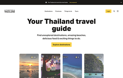 Hero - It's better in Thailand hero landing page thailand travel