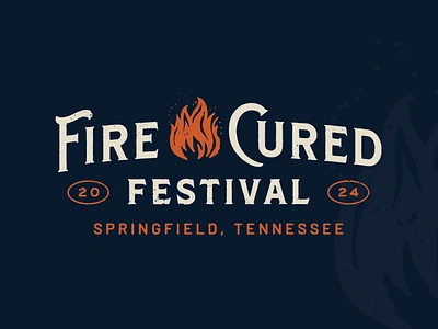 Fire Cured Festival barbecue barrel aged bourbon brand development brand identity branding event branding festival fire illustration logo merch design texture tobacco typography whiskey