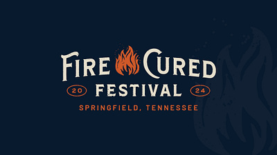 Fire Cured Festival barbecue barrel aged bourbon brand development brand identity branding event branding festival fire illustration logo merch design texture tobacco typography whiskey