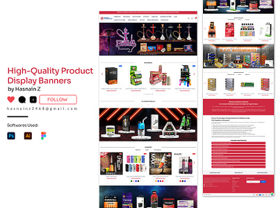 Shopify product display banners banner banner design branding design graphic design graphic designer illustration instagram post landing page landing page banners logo post poster product display banners shopify shopify web design ui vector web website