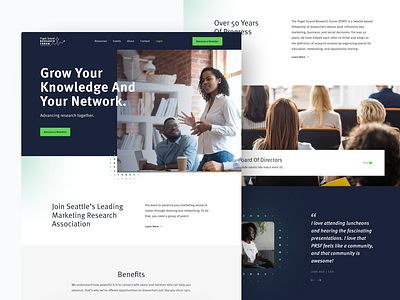 Pudget Sounds Research Forum Website Design business design landing professional pudget ui ux washington website