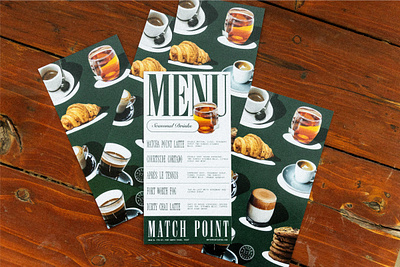 Match Point Coffee - Seasonal Menu americana beans brand branding coffee coffeeshop design graphic design house illustration logo menu print roast seasonal tea typography