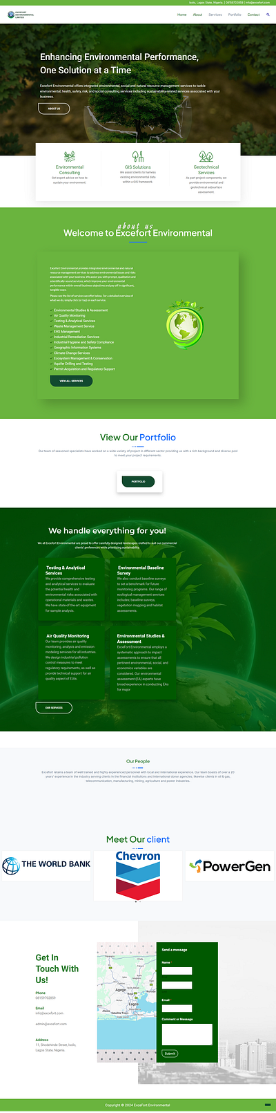 Excefort Website design ui website