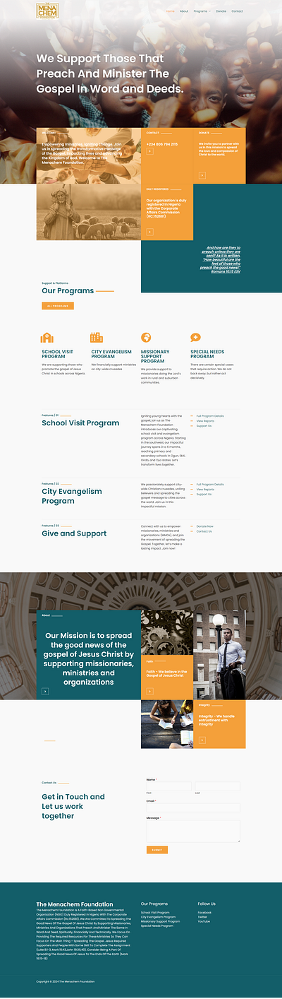 The Menachem Foundation design graphic design ui