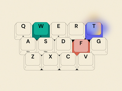 WTF gradient illustration keyboard keys letters message type vector why wtf