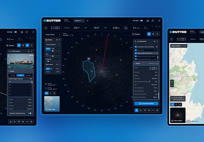 Marine Radar Software - UX/UI Design gis interface mapping marine navigation neuron product design radar software threat detection ui ui design usability ux ux design