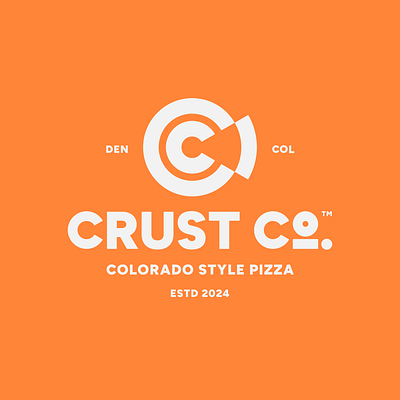 Crust Co. Logo brand identity branding c logo cc monogram circle colorado crust design graphic design icon logo logomark logotype pizza