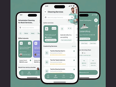 Friendly cleaning app, clean and seamless efficient structure app branding dashboard design design graphic design illustration landing page design logo ui uiux web design