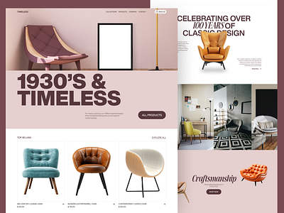 Furniture Website -Style Test branding chairs creative design furniture graphic design illustration inspiration landing page logo ui ux website