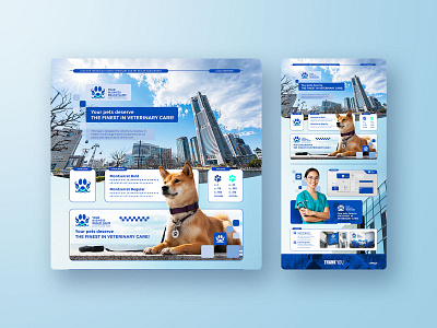 technology based animal hospital management logo design