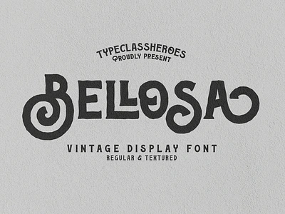 Bellos Display Font badges barber branding coffee custom display fashion grunge headline invitation logotype monoline monospaced motorcycle nostalgic rough swash tattoo textured wedding