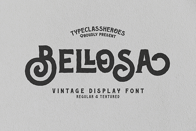 Bellos Display Font badges barber branding coffee custom display fashion grunge headline invitation logotype monoline monospaced motorcycle nostalgic rough swash tattoo textured wedding