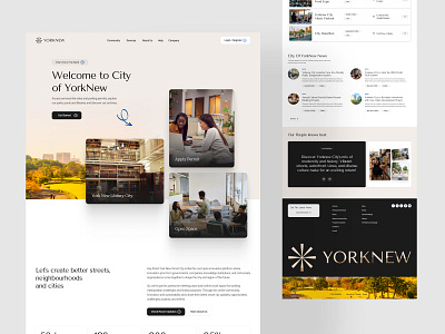 YORKNEW - City Services Landing Page building business business permits city cleaning construction development events landing page park parking pet recreation recycling services transport ui waste web design website