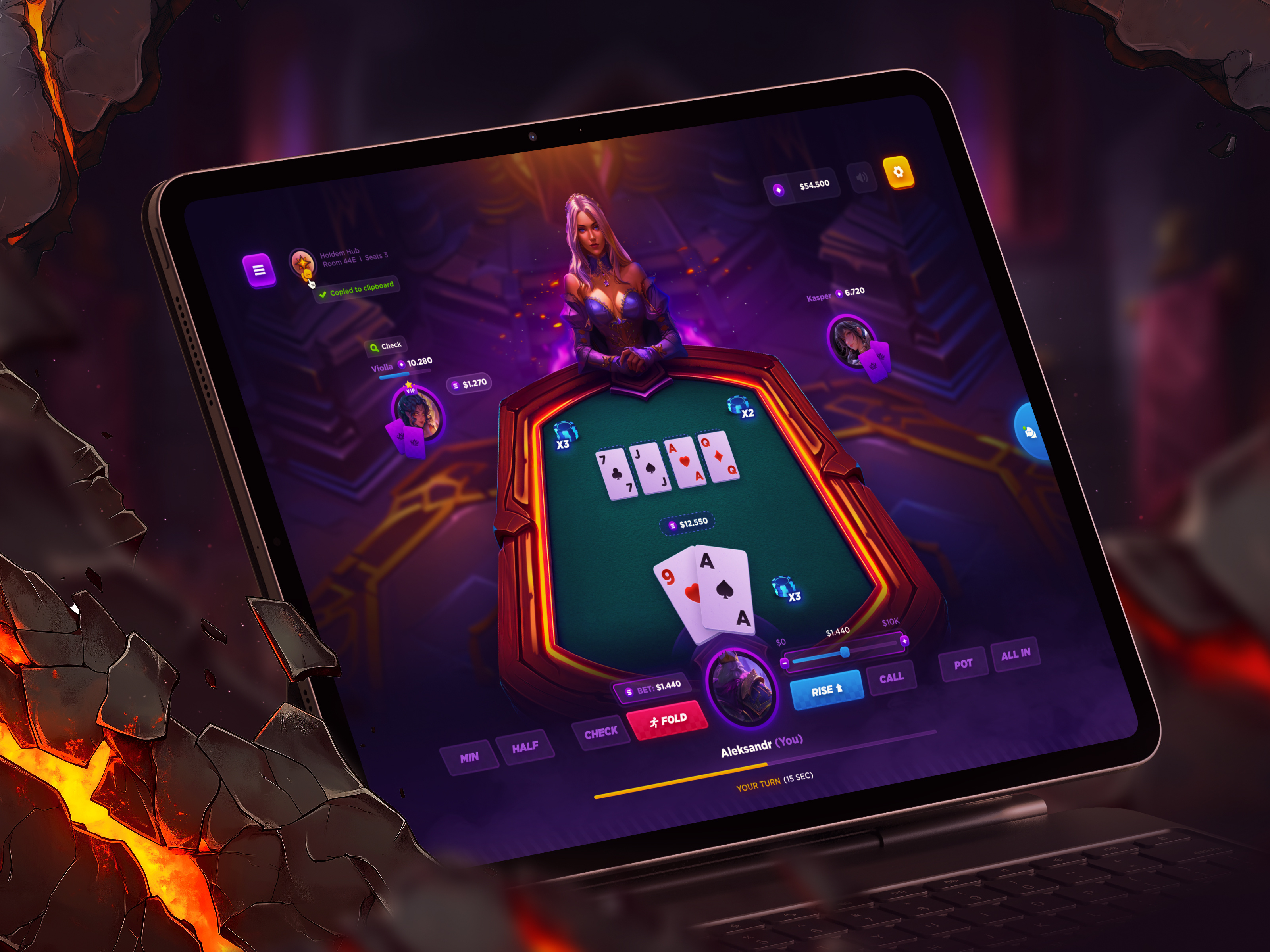 Example of Game Lobby   Poker (Desktop + Mobile)