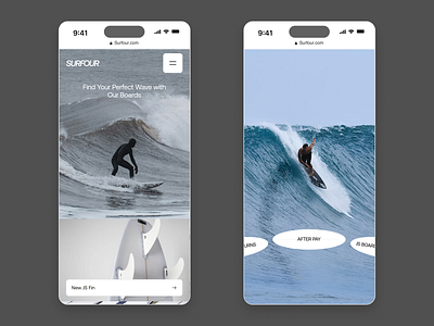 E-commerce Surfing Responsive Mobile card clean design e commerce ecommerce ecommerce design minimal mobile mobile design online store responsive design shop shopify surf surf design surf store surfing ui ui design webflow