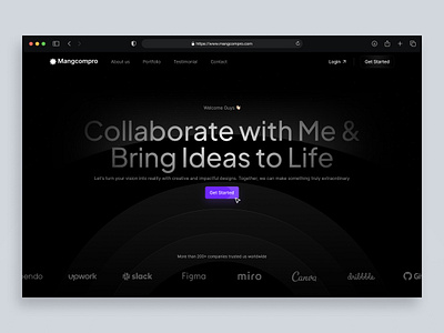 Company Profile - Mangcompro Landing Page Website agency branding clean clean design company profile design features home page landing page minimalist website saas services ui uiux ux web design web3