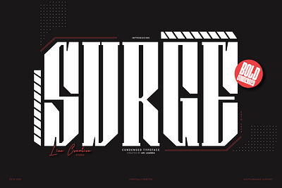 Surge a typeface bold condensed branding condensed design display font illustration logo type typeface typography ui vector