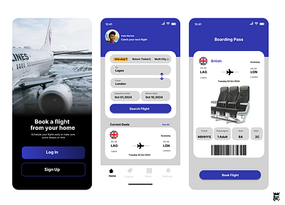 Flight App graphics illustration ui