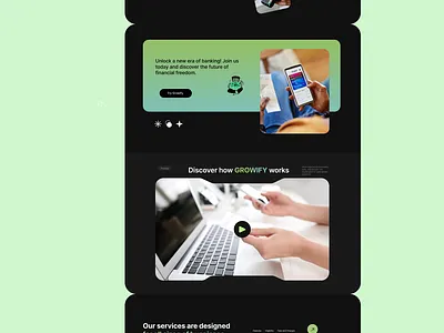 Fintech Landing Page app branding design graphic design illustration logo typography ui ux vector