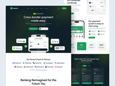 Banking SaaS Landing Page banking website design design figma template figma uiux fintech design fintech landing page framer template landing page design landing page design figma modern website design saas landing page saas website design webflow template website design