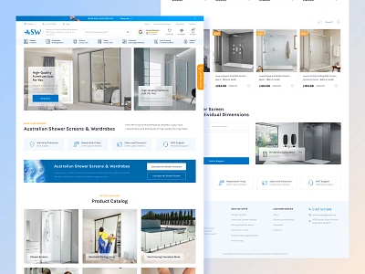 E-Commerce - Australian Shower Screens & Wardrobes e commerce glass shower screens ui ux wardrobe