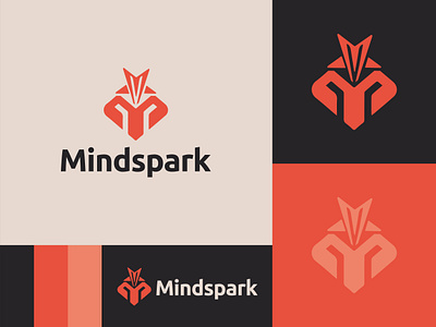 Mindspark logo design branding design graphic design illustration logo logocreation logodesigner logotype professionallogo typography vector