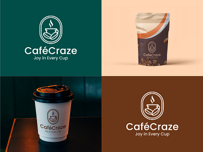 CaféCraze - Coffee Shop Logo branding cafe logo coffee coffee bean coffee branding coffee logo coffee shop logo custom logo graphic design identity logo logo design logo mark logodesign logos minimal modern coffee logo modern logo