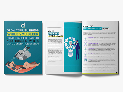 Grow Your Business While You Sleep adobe indesign adobe photoshop canva design canva ebook ebook cover ebook design ebook layout guidebook layout design lead magnet pdf pdfebook