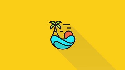 Logo Animation - Beach animation beach graphic designer logoanimation sun tropical