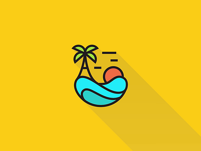 Logo Animation - Beach animation beach graphic designer logoanimation sun tropical