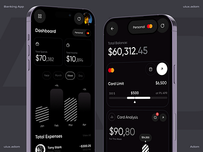 Mobile Banking App adom app app design app ui bank app banking app design finance app finance management app mobile banking app ui ux wallet app