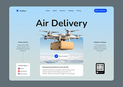 Air Delivery Website figma design figma ui ux homepage ui ux user interface design ux design web ui ux website ui ux