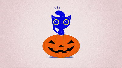 Halloween Cat cat clean colorful fun halloween illustration pumpkin texture