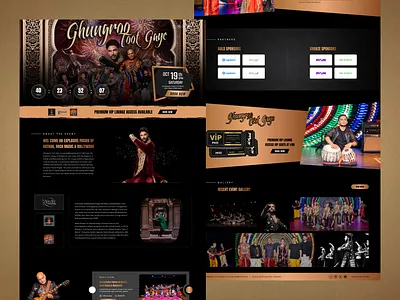 Ghungroo Toot Gaye Perfomance Concert Booking Web Page animation branding graphic design logo motion graphics ui