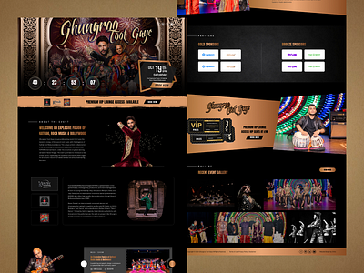 Ghungroo Toot Gaye Perfomance Concert Booking Web Page animation branding graphic design logo motion graphics ui
