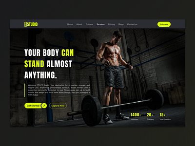 FITLIFE STUDIO Landing Page branding figma gym landing page ui ui ux update design ux case study web design