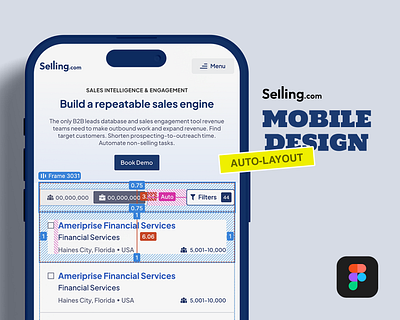 Mobile UI Design - B2B Data Industry auto layout figma html mobile design mobile uiux prototype ui uiux ux