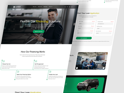 Car Website Financing Page car car landing page car website clean ecommerce website financing car website landingpage luxury car website minimal modern shop web design website