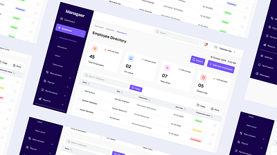 HRM Software dashboard figma hr software ui