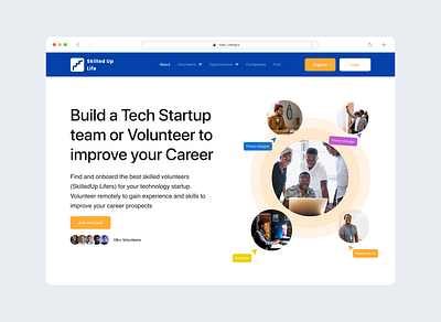 SkilledUp Lifers' Hero Section Redesign landing page product design ui uiux website design